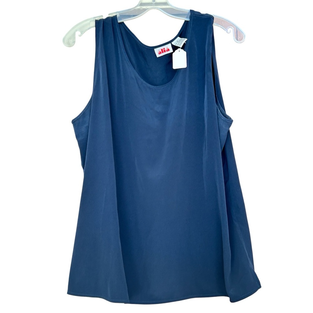 alia Navy Sleeveless Scoop Neck Tank Top sz18